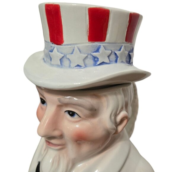 Uncle Sam Teapot Dept 56 Tea Time Legends 1990 Vintage Collectible Ceramic - Picture 9 of 16